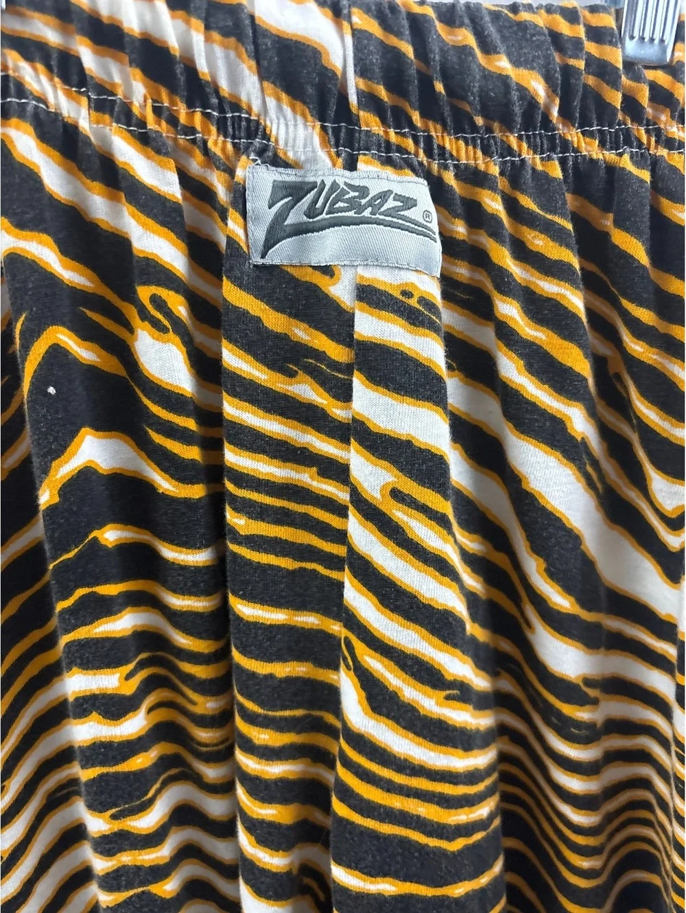 Vtg Zubaz Men's Sz M Steelers Colors Athletic Pants MU Tigers Stripe Black Gold